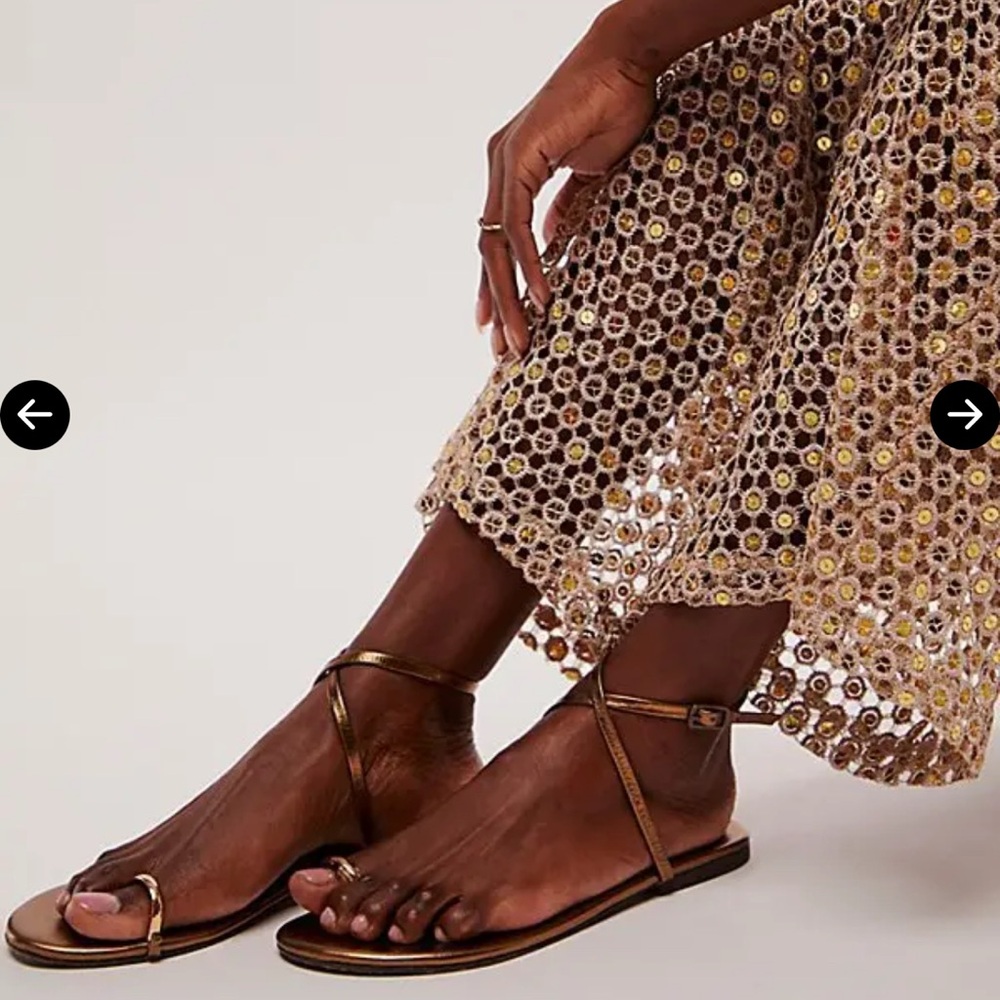 Jeffrey Campbell bronze toe ring sandal